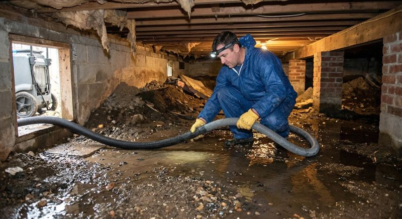 Crawlspace Water Cleanup in Gilbert, AZ