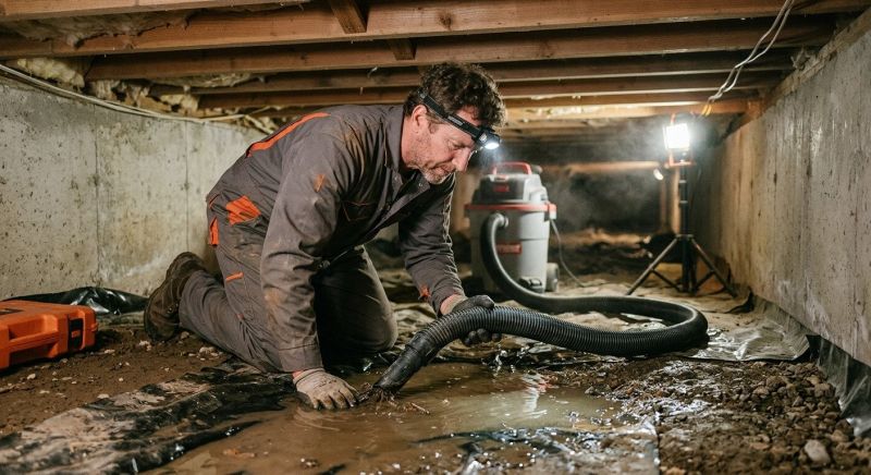 Crawlspace Water Cleanup in Gilbert, AZ